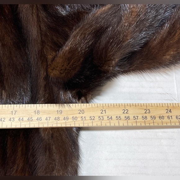 Natural Mahogany Mink Fur Coat Andriana Furs Full Length Size 12 - EXCELLENT - Picture 17 of 17